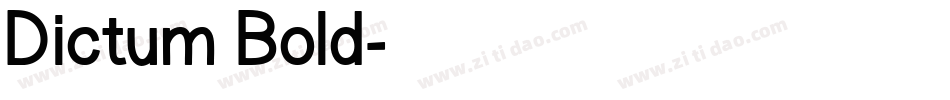 Dictum Bold字体转换
